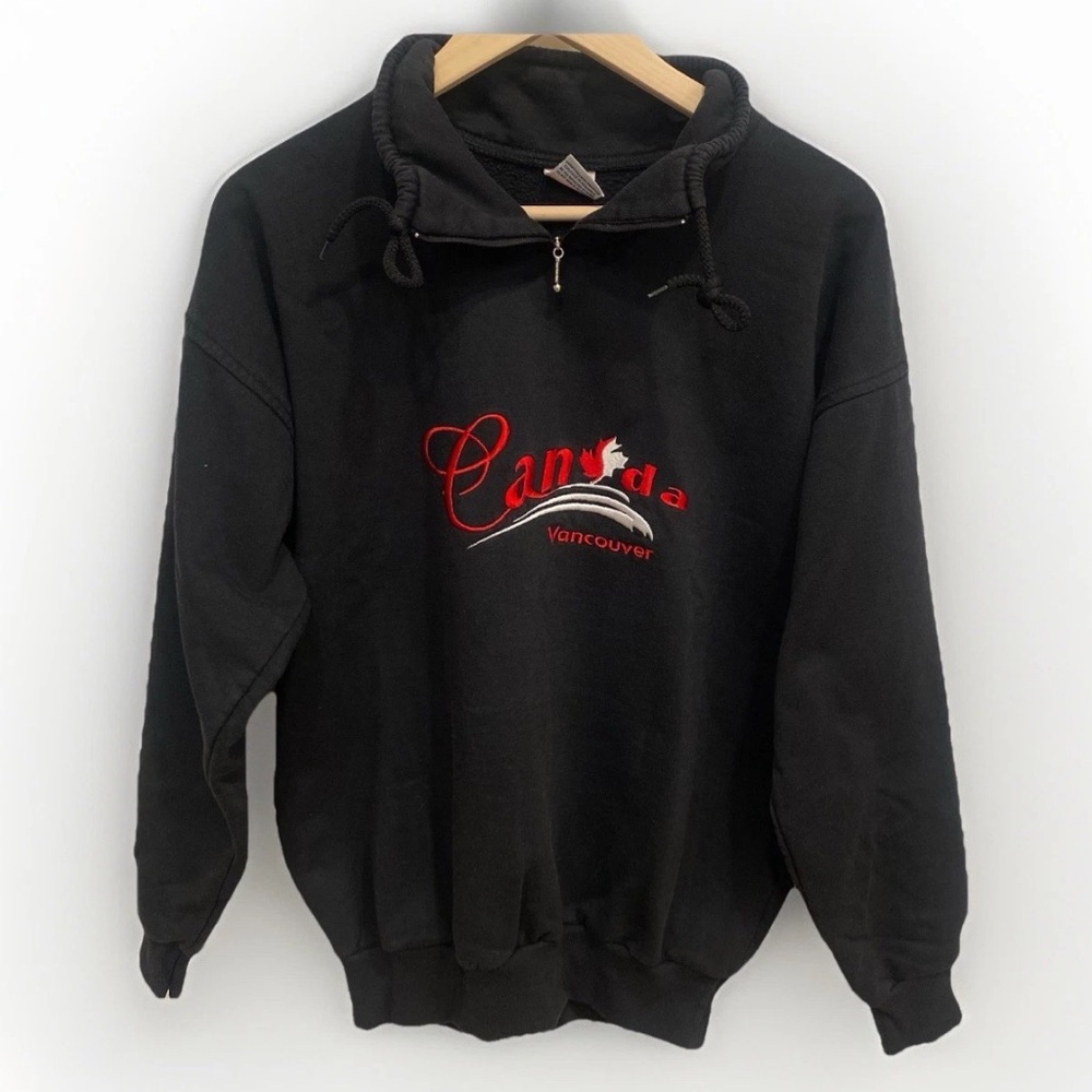 Vintage Vancouver Canada Embroidered Cityscape Sweatshirt